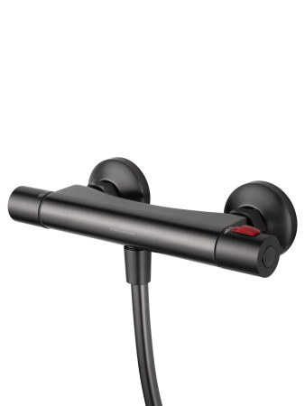 Смеситель для душа с термостатом WONZON & WOGHAND INN 5, темный графит WW-B2005-A-BGG