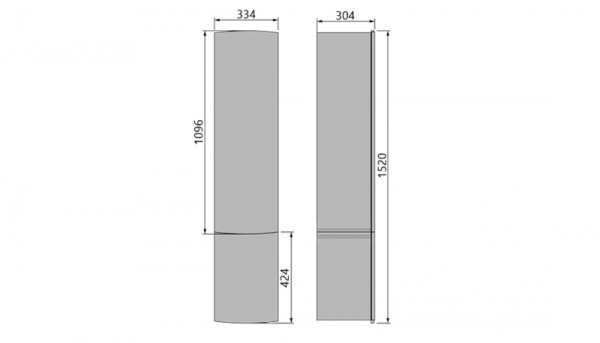 Пенал подвесной Velvex Iva ppIVA.110-26