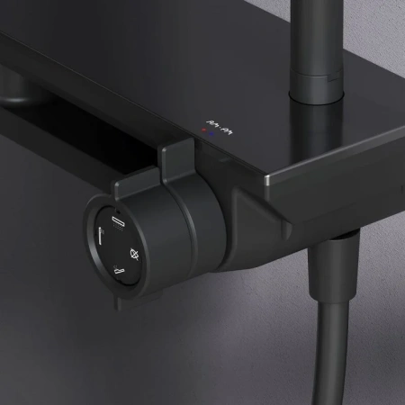 Душевая система с изливом Am.Pm Gem F0790722 черный матовый