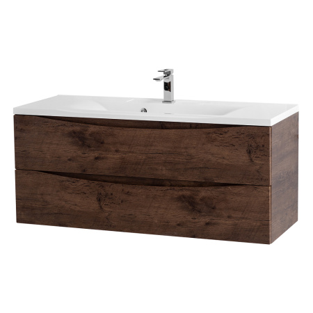 Тумба  под раковину подвесная с двумя выкатными ящиками BelBagno MARINO-1100-2C-SO-RW-P Rovere Moro