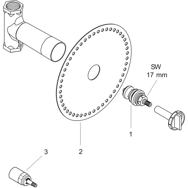 Скрытая часть запорного вентиля Hansgrohe 15970180
