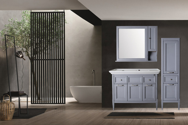 Тумба под раковину ASB-Woodline   Гранда 105 11486 (серый)