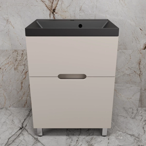 Тумба напольная без раковины 60 см Style Line Матис ЛС-00002431 кремовый матовый