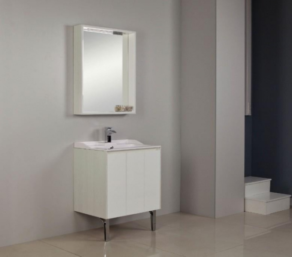 Зеркальный шкаф Акватон Фабиа 80 У (выбеленное дерево) 1A172502FBB50