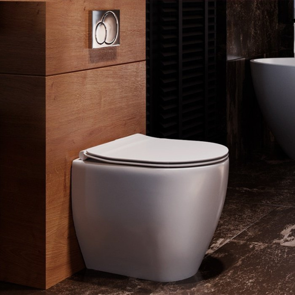 Унитаз приставной Kerasan Flo 311001 белый, без сиденья