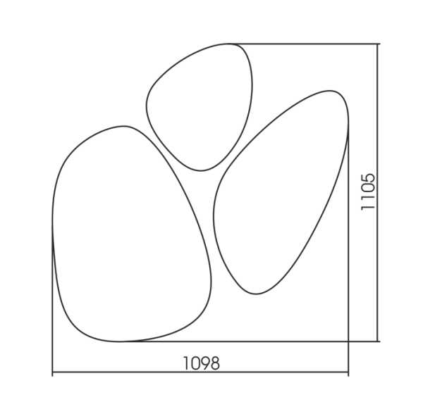 Зеркал (167х175,2) Silver Mirrors Molecula LED-00002546