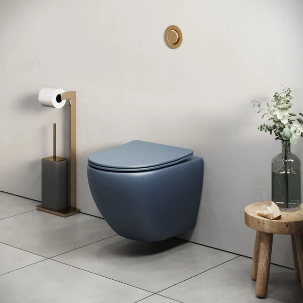 Унитаз подвесной безободковый Grossman Color GR-4455BLMS с сиденьем микролифт