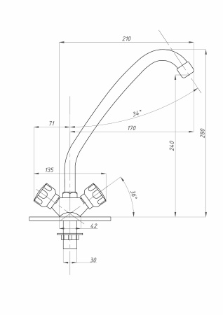 Смеситель для кухни ПСМ-Профсан СТАНДАРТ-Б ПСМ PSM-127-77
