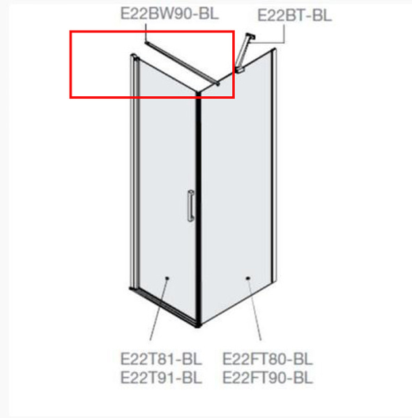 Штанга горизонтальная Jacob Delafon Contra E22BW90-BL