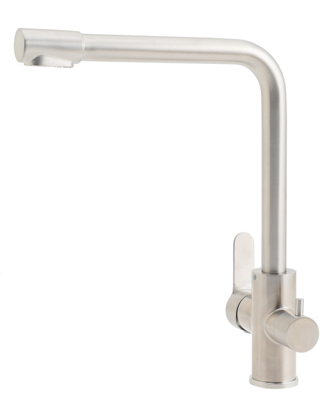 Смеситель для кухни однорычажный с каналом для питьевой воды Orange Steel M99-008ni  никель