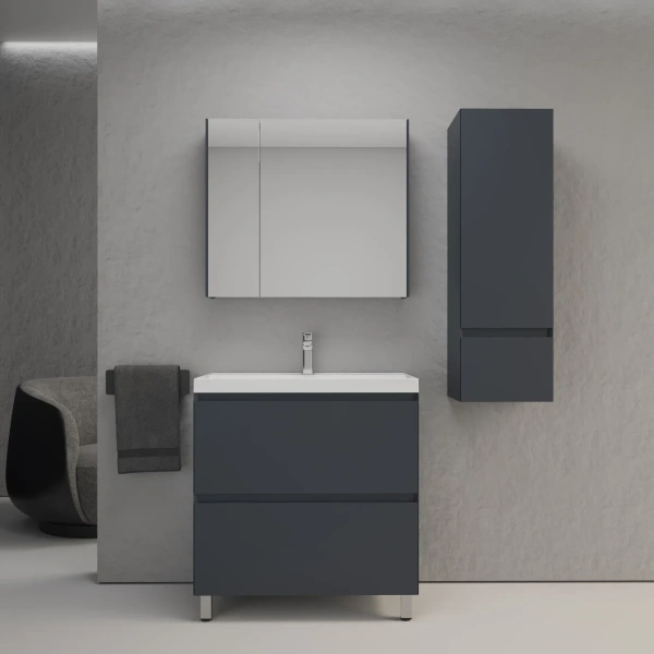 Тумба напольная без раковины 70 см Style Line Манхэттен ЛС-00002375 графит матовый