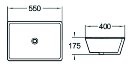 Раковина встраиваемая снизу (55х40) SantiLine SL-3004