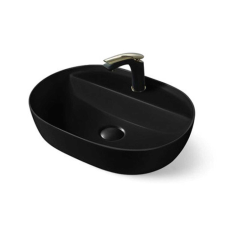 Раковина накладная (50х38) Vincea VBS-121MB матовый черный