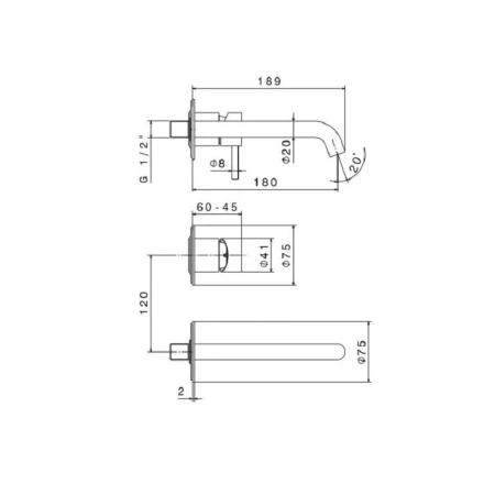 Смеситель для раковины Kerama Marazzi Eterna 69628EXKM.59.067
