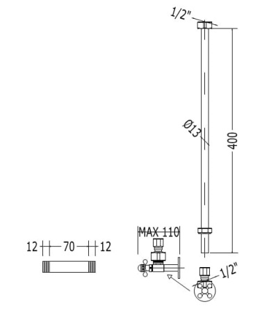 Кран запорный Devon&Devon 2DUHL161CR