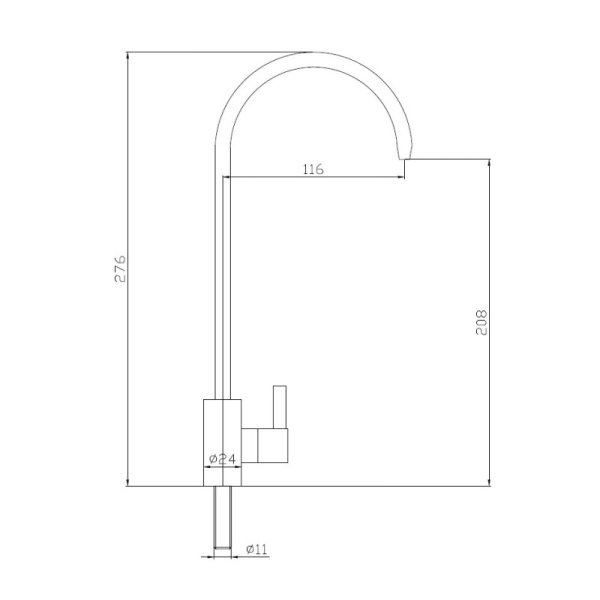 Кран на одну воду Haiba HB4184 Кран на одну воду Haiba HB4184