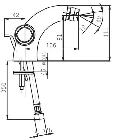 Смеситель для биде Jacob Delafon Elevation E18873-CP