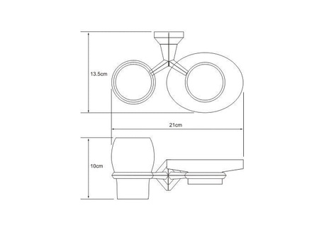 Держатель стакана и мыльницы WasserKraft Aller 1126
