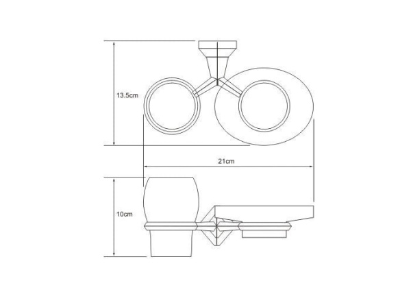Держатель стакана и мыльницы WasserKraft Aller 1126
