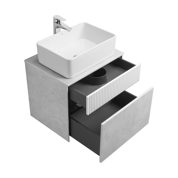 Тумба с раковиной Aquaton Марбл 60 слэйт 1A2761K1MH4C0