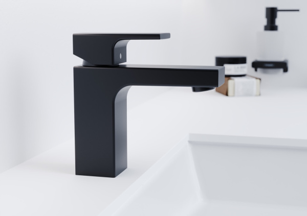 Смеситель для раковины без донного клапана Hansgrohe Vernis Shape 71569670 черный матовый