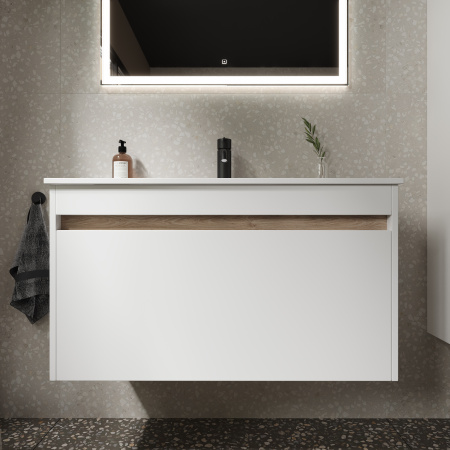 Тумба под раковину Sancos  Smart SM90W белый глянец