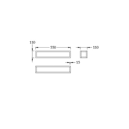 Полка Kerama Marazzi Plaza Next PL.N.sh.55\BLK