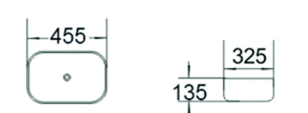 Раковина накладная (45,5х32) SantiLine SL-1047