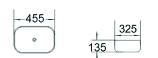 Раковина накладная (45,5х32) SantiLine SL-1047