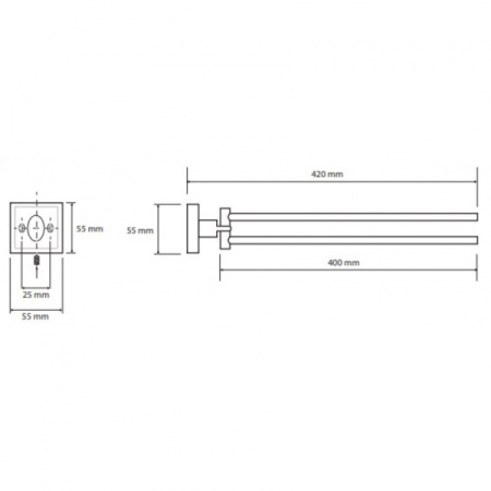 Двойной держатель полотенца Bemeta BETA 132204191