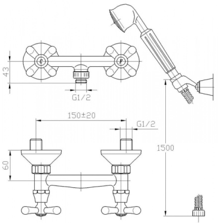 Смеситель для душа MOFEM TREFF 143-0005-01