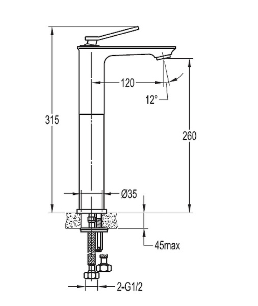 Смеситель для раковины Cezares City CITY-F-LC-01-W0