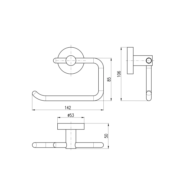 Держатель туалетной бумаги настенный Rav Slezak Colorado COA0401