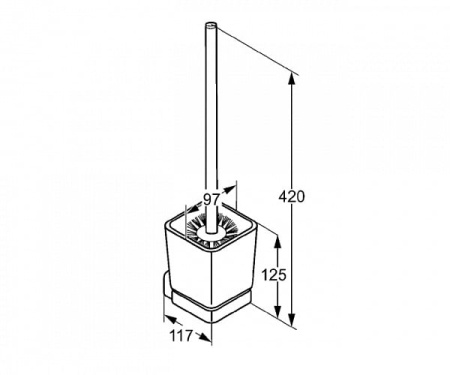 Туалетный ершик Kludi E2 4997405