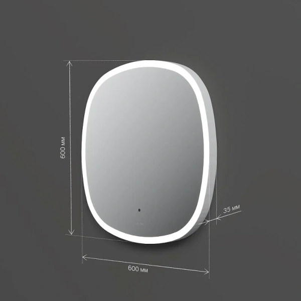 Зеркало сенсорное (60х60) Am.Pm X-Joy M8FMOX0601WGS с LED-подсветкой
