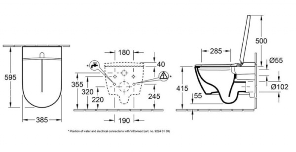 Унитаз подвесной Villeroy&Boch ViClean-I 100 V0E100R1