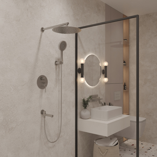 Душевой комплект с внутренней частью Y OL-939017-BN, никель матовый