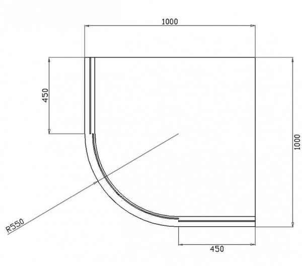 Душевой уголок Berges Wasserhaus Solo R (100х100) 061120