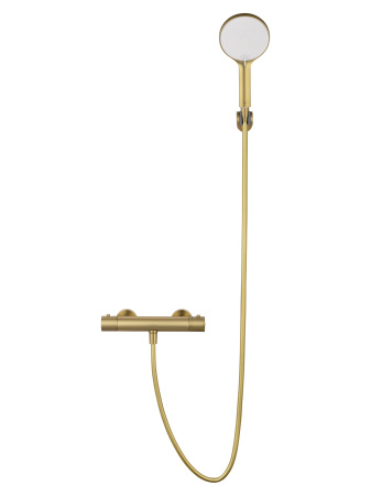Смеситель для душа с термостатом WONZON & WOGHAND INN 3, брашированное золото WW-B2065-A-BG