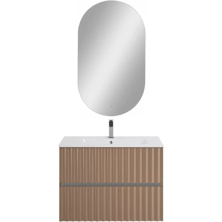 База под раковину Art&Max Еlegant AM-ELEGANT-800-2C-SO-CM-LED Капучино матовый