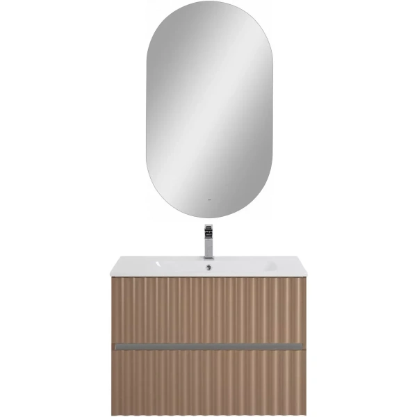 База под раковину Art&Max Еlegant AM-ELEGANT-800-2C-SO-CM-LED Капучино матовый