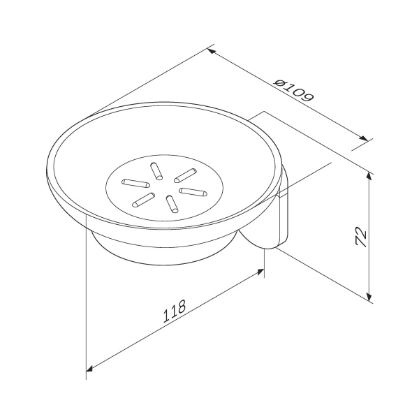 Стеклянная мыльница с настенным держателем Am.Pm X-Joy A8434200