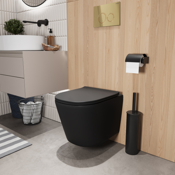 Комплект унитаза с инсталляцией Grossman Galaxy 97.4477BMSQ.01.300 с клавишей смыва