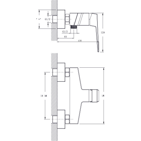 Смеситель для душа RUSH Thira TR3635-63