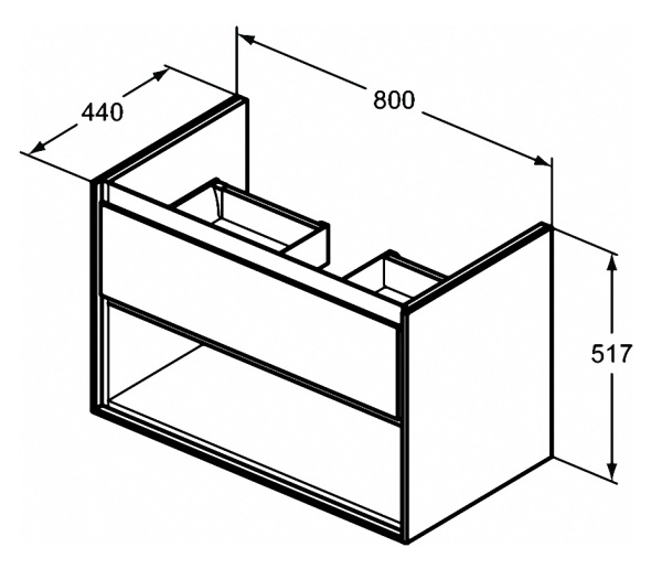 Тумба под раковину Ideal Standard Connect Air 80 см E0827VY