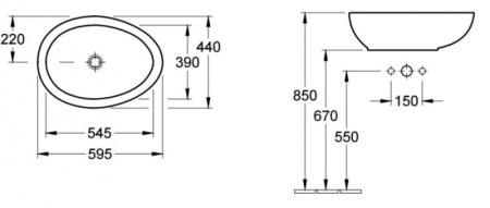 Раковина накладная Villeroy & Boch Aveo New Generation 413260R1
