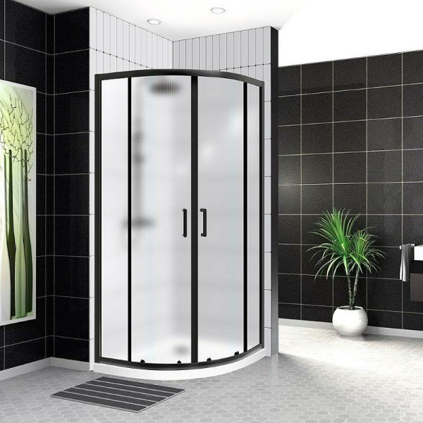 Душевой уголок (90х90) BelBagno UNO-195-R-2-90-P-NERO шиншила