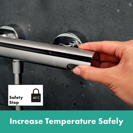 Термостат для душа с душевым гарнитуром Hansgrohe Pulsify Select S 105 3jet Relaxation EcoSmart Ecostat Element 24272000 хром