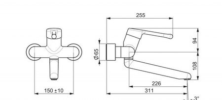 Cмеситель для ванны Oras Electra 5536B