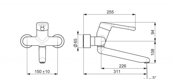 Cмеситель для ванны Oras Electra 5536B Cмеситель для ванны Oras Electra 5536B